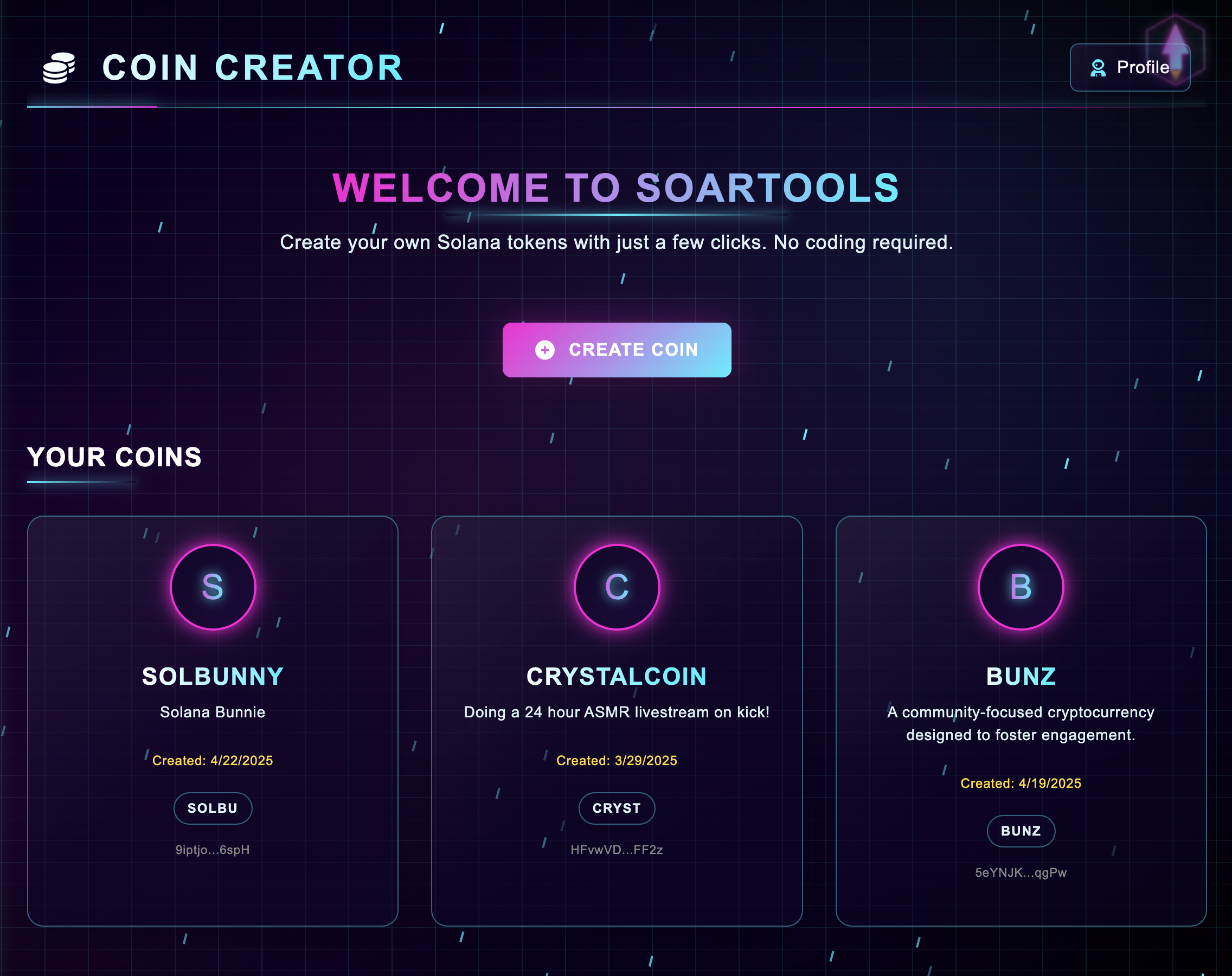 Token Creation Feature